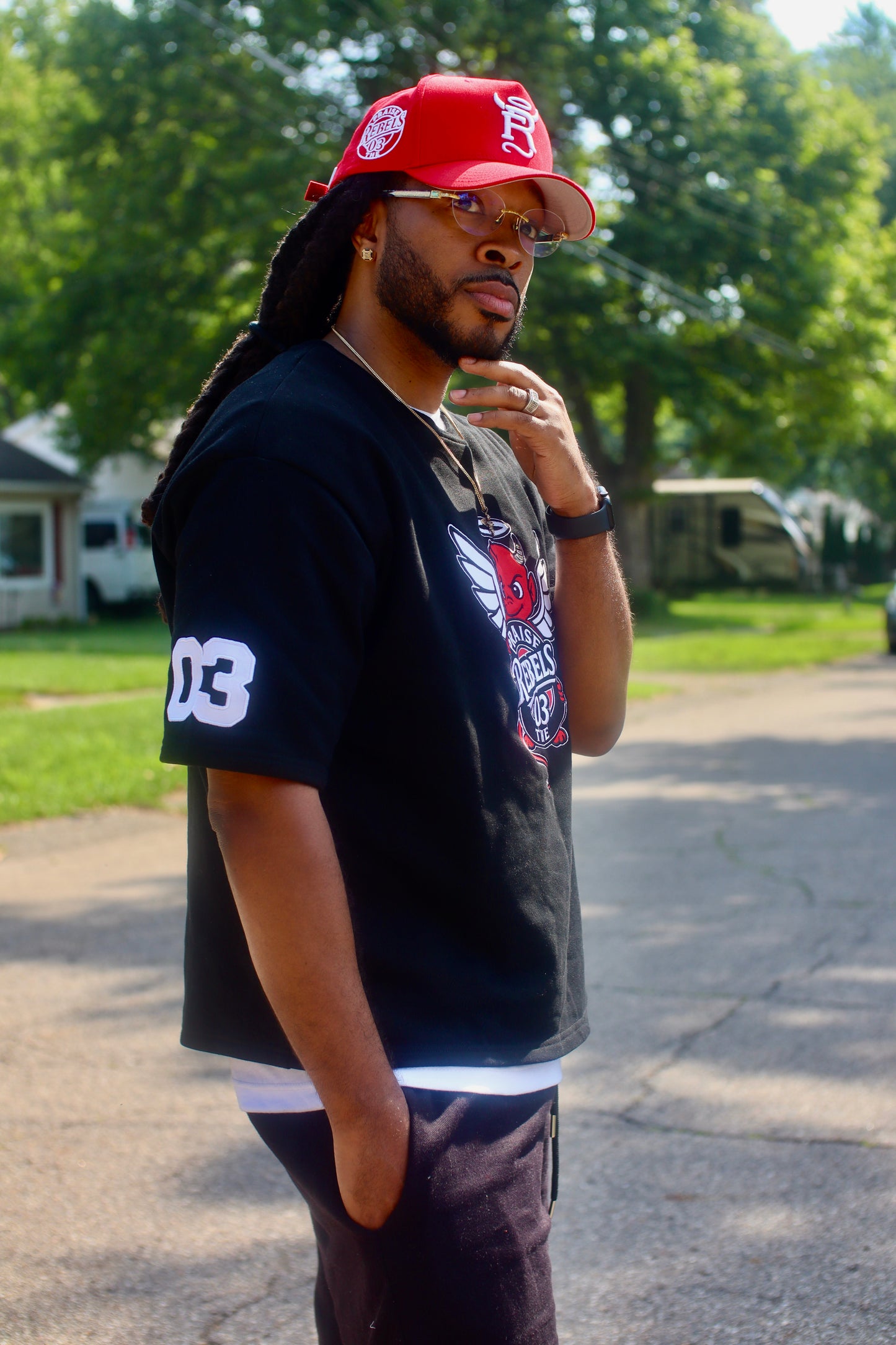 "Saint/Sinner" Jersey - Black + FREE š